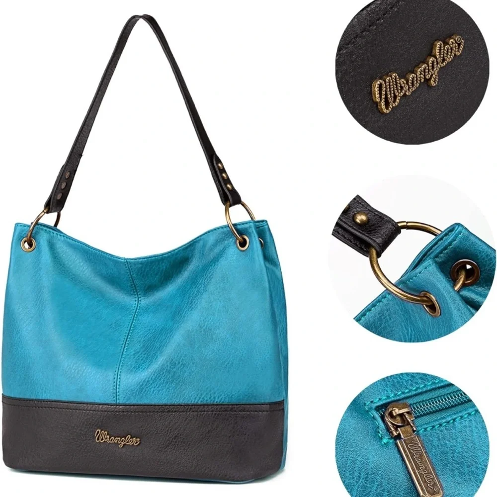 Wrangler vegan leather hobo bag